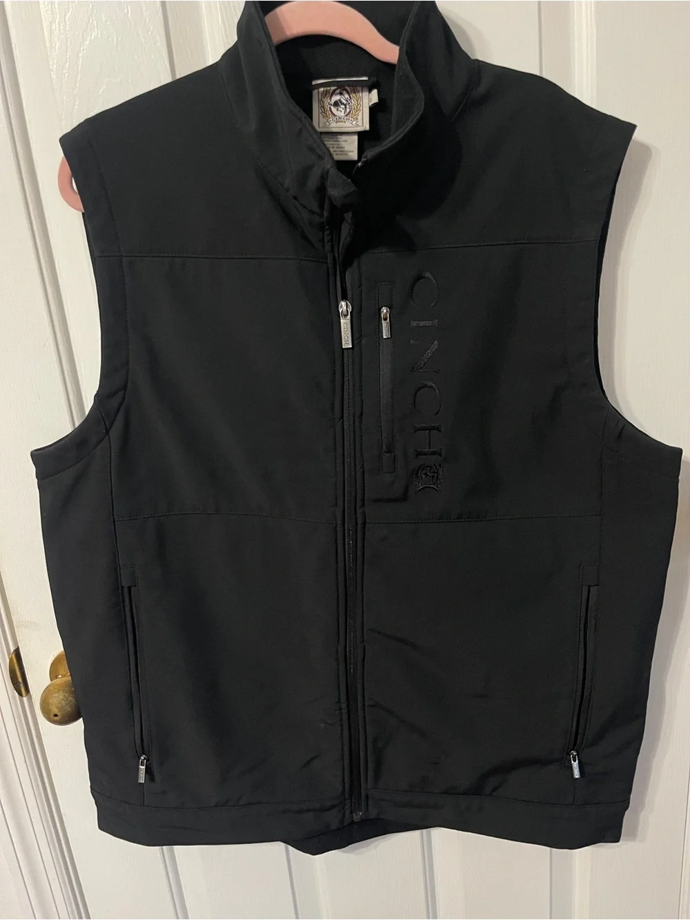 Cinch® Black Solid Bonded Vest | Men's Large Softshell Western